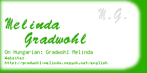 melinda gradwohl business card